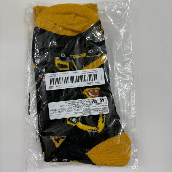 Construction Theme - Dump Truck / Builder/ Hard Hat - Crew Socks - NWT - Picture 6 of 7
